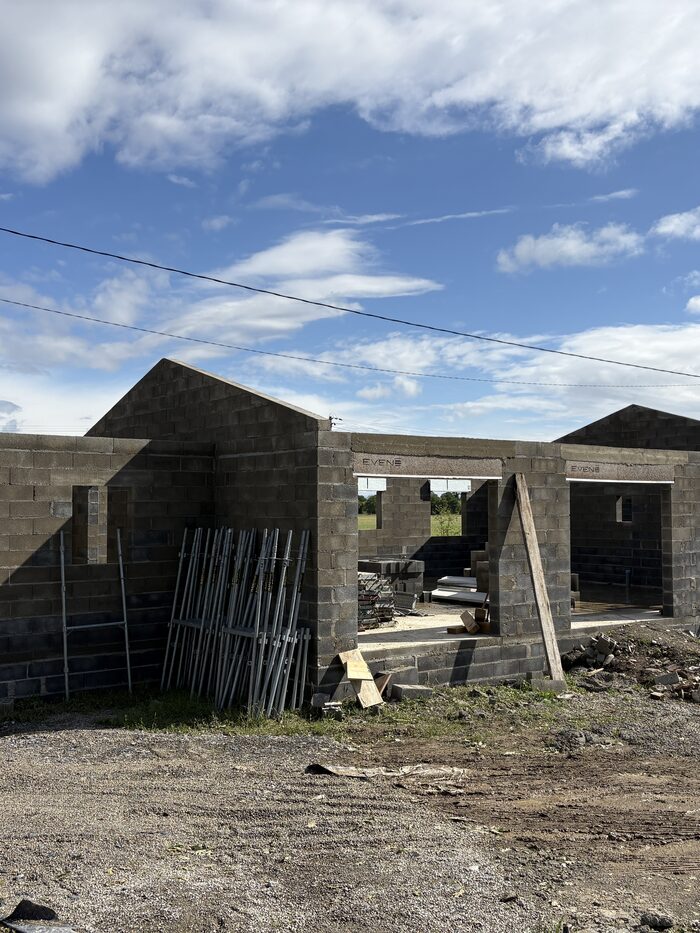 Construction d'une maison neuve en maçonnerie