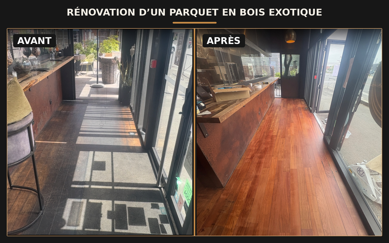 rénovation parquet bois exotique
